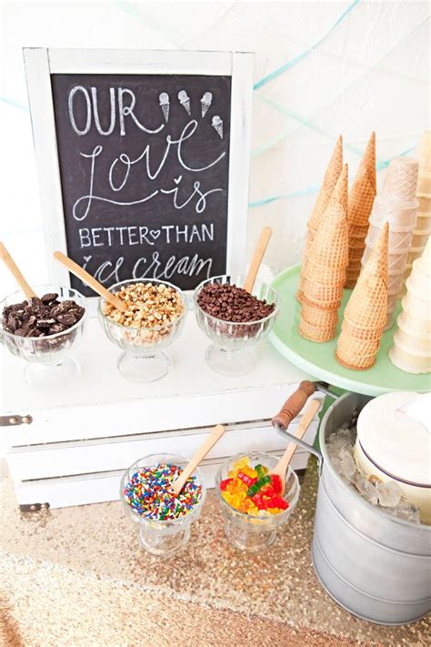 Ice Cream Sundae Bar Wedding Reception