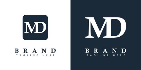 Modern Letter Md Logo Suitable For Any Business Or Identity With Md Or