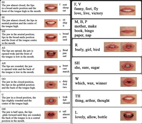 Lip Sync Mouth Chart