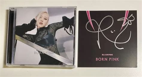 Blackpink Born Pink Official Rose Cd Signed Uk Art Card £3999