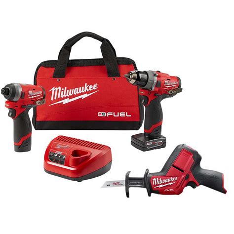 Milwaukee M12 Fuel 12 Volt Lithium Ion Brushless Cordless Hammer Drill Impact Driver Hackzall