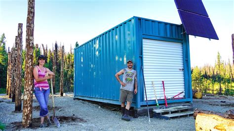 Shipping Container Lean To Build Hauling Logs From The Forest YouTube