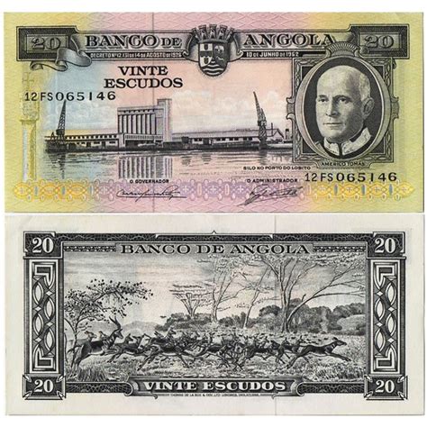 1962 Billete Angola 20 Escudos Américo Thomaz p92 EBC Mynumi