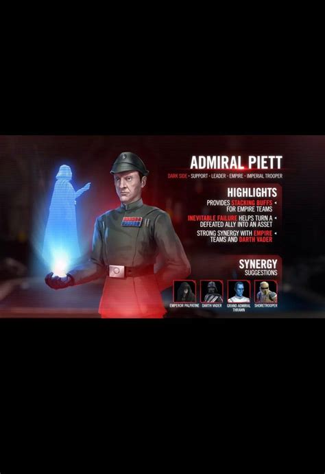 Admiral Piett | Star wars galaxies, Star wars universe, Galactic empire