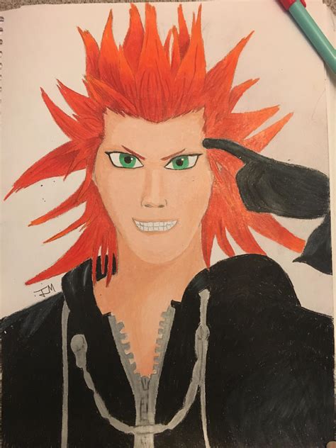 Kingdom Hearts Axel Drawing By Jamiemartini On Deviantart