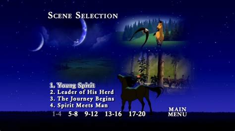 Spirit Stallion Of The Cimarron 2002 Dvd Menus