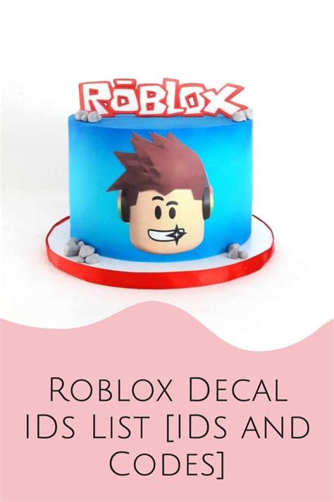 Roblox Birthday Cake With The Words Roblox Decal Ids List And Code