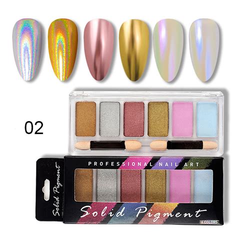 6in1 Solid Mirror Powder More Colors Customizable Six Color Solid