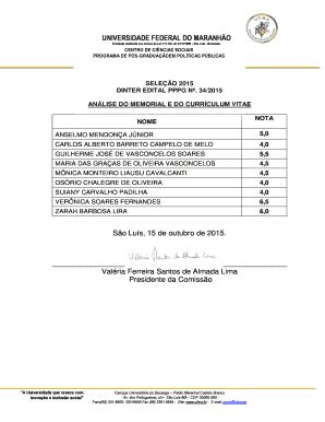 Preench Vel Dispon Vel Pppg Ufma Pr Reitoria De Pesquisa E P S Gradua