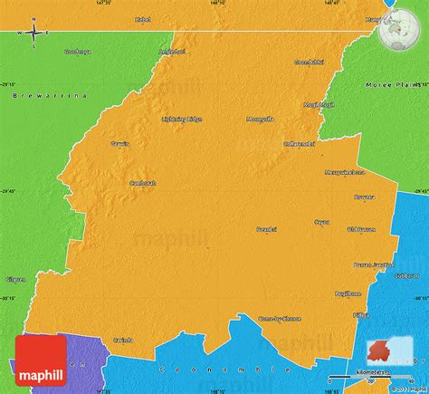 Political Map of Walgett