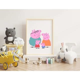 Adesivo De Parede Familia Peppa Shopee Brasil