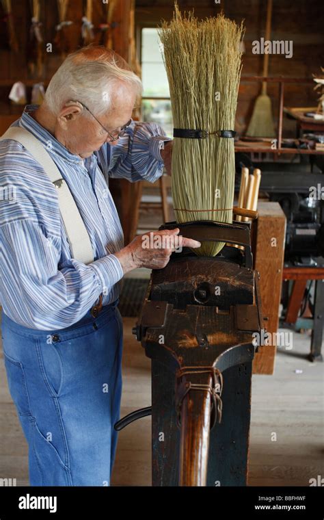 Historic Broom Workshop Craftsman Sauder Village In Ohio Usa Hi Res