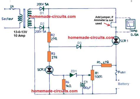 Scr Controlled Battery Charger Circuit Diagram Diagram Arr