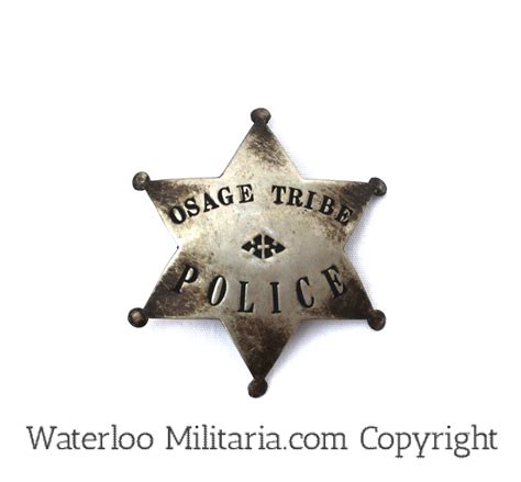 American Indian Police Badge - Waterloo Militaria