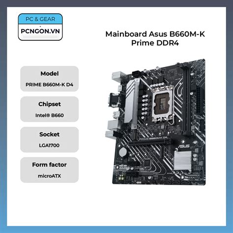 Mainboard Asus B660M-K Prime DDR4 - Pcngon