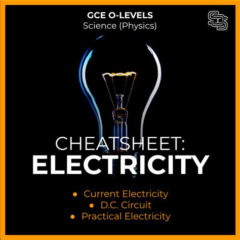 Cheat Sheet For Physics Electricity Learndonline