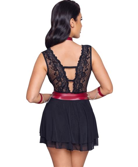 Cottelli Lingerie Bondage черный беби долл SexyStyle eu