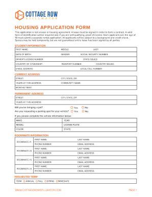 Fillable Online Cottage Row Stillwater Application 01 24 22 Fax Email