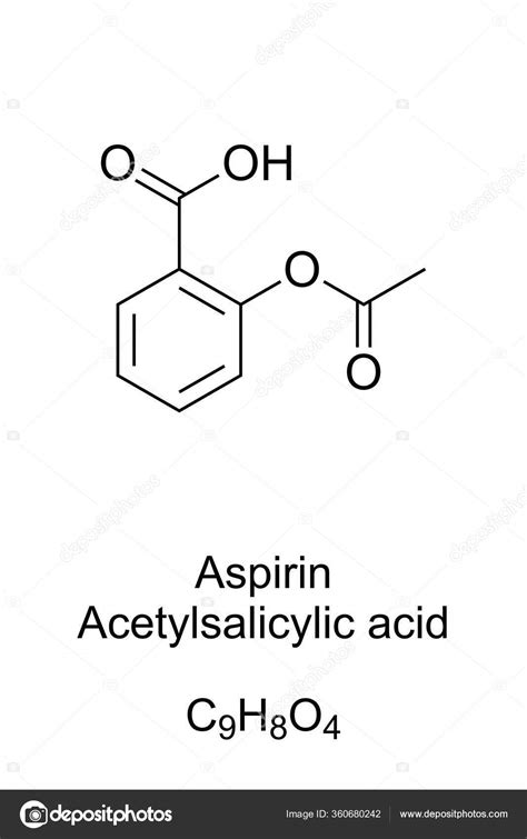 Aspirina F Rmula Estructura Molecular Cido Off