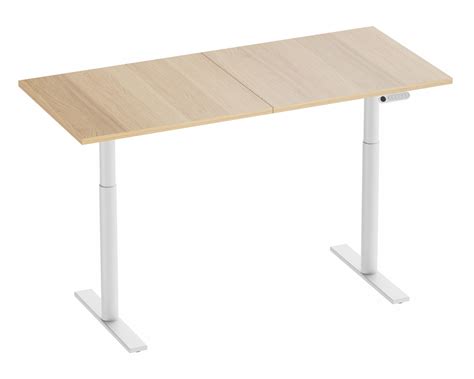 MaxMount Premium Height Adjustable Desk 1600x700mm - White/Oak ...