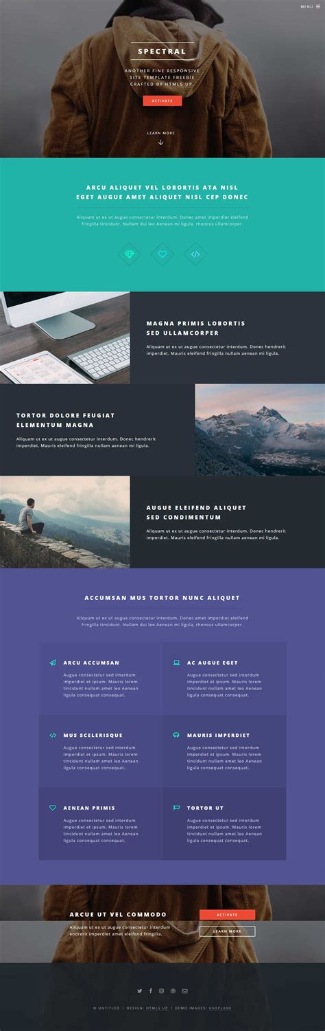 Spectral Responsive Website Template Free Download - Template Drive
