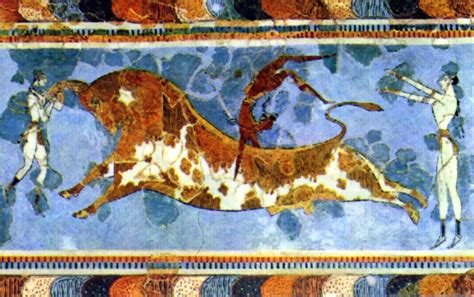 Knossos Wall Art Cretan Bull History Painting Art Bull