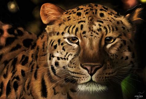 Digital Painting Leopard By Lfs92 On Deviantart