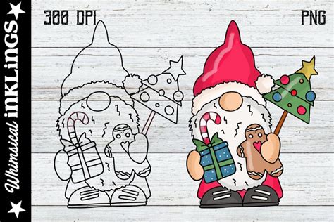 Santy Claus Gnome Sublimation Clipart