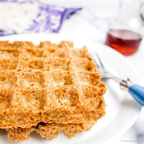 1 Ingredient Vegan Flax Waffles Gf Oil Free Keto Powerhungry®