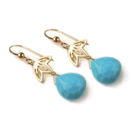 Gold Vermeil Turquoise Drop Earrings Jewellery Making Kit