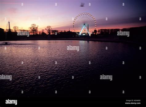 Paris Jardin Des Tuileries Giant Wheel Carousel Stock Photo Alamy