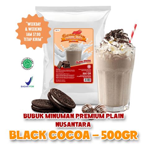 Jual Bubuk Minuman Premium Rasa Black Cocoa Gr Black Cocoa Tanpa