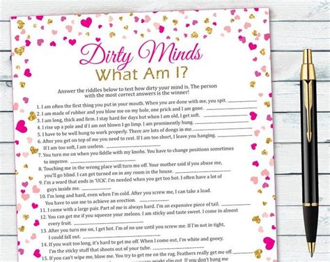 Printable Dirty Minds Game Questions And Answers Prntbl