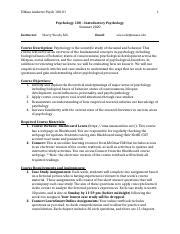 Psych 100 Syllabus 2020 1 Docx UMass Amherst Psych 100 01 1