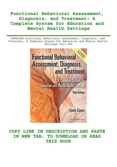 Download Functional Behavioral Assessment Diagnosis And Treatment A Complete System For