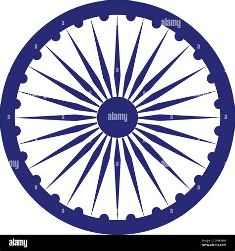 The Buddhist Symbol Of The Ashoka Chakra Accurate Vector Illustration