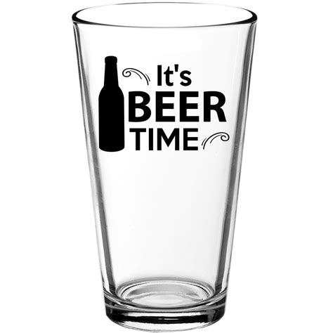 It S Beer Time Funny Pint Glass