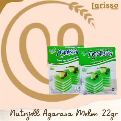 Jual NUTRIJELL AGARASA TEPUNG AGAR AGAR RASA MELON 10GRAM Shopee