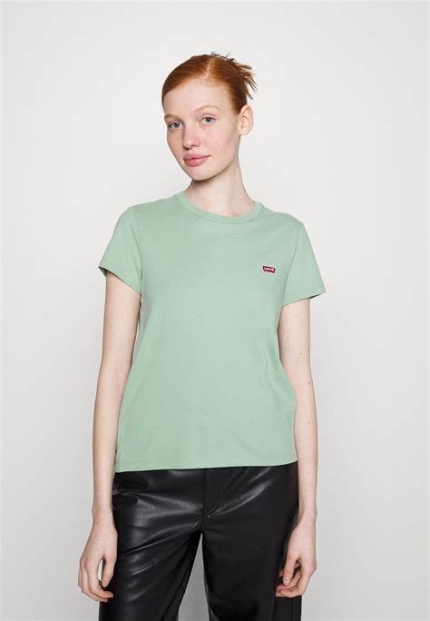 Levis® Perfect Tee Print T Shirt Granite Greenolive Uk