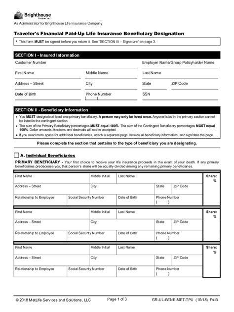 Fillable Online Metlife Gulf Claim Form Ef Oc Fax Email Print