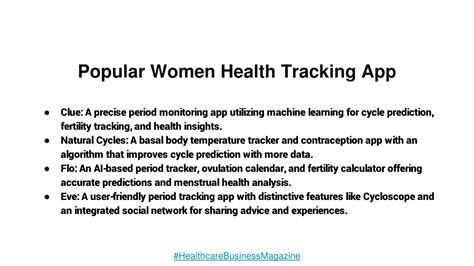 Ppt Women Health Tracking App Development History Forecasts And