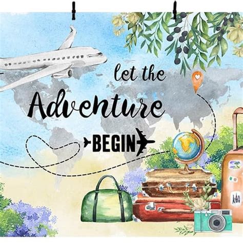 Let The Adventure Begin Baby Shower Backdrop Etsy