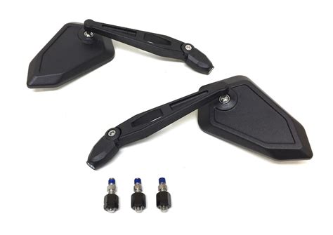 Paar Rückspiegel Set Satz Spiegel BOOSTER Schwarz für Yamaha Motorrad