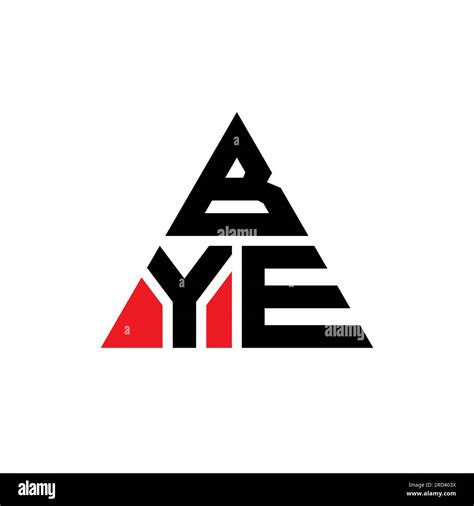 BYE triangle letter logo design with triangle shape. BYE triangle logo ...