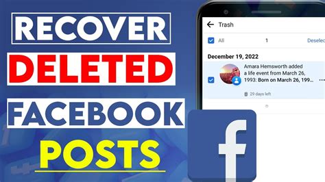 How To Recover Deleted Posts Photos Videos On Facebook Find Deleted