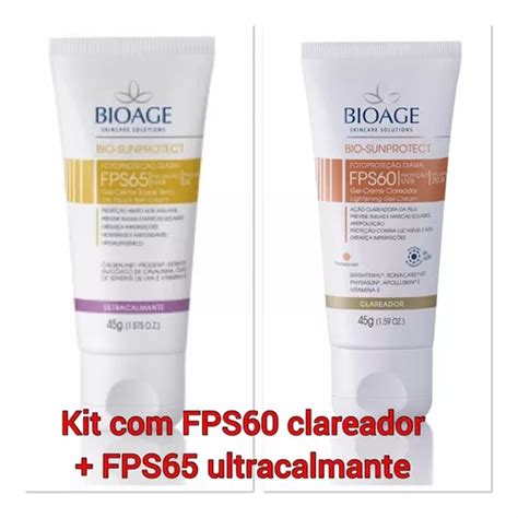 Bio Sunprotect Fps60 Clareador Fps65 Ultracalmante Bioage