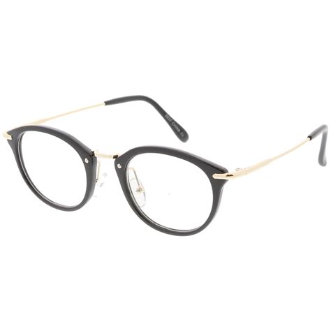 Vintage Inspired Dapper P3 Horned Rim Clear Lens Glasses Zerouv