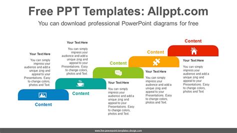 Rounded Bar Stairs Powerpoint Diagram Template Slidesgo Templates