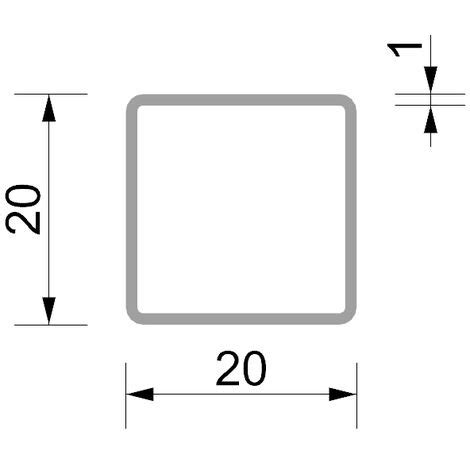 Profilo Tubolare Quadrato In Alluminio Finitura Anodizzata Opaca Misure