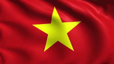 Flying Flag of VIETNAM LOOPED - Royalty Free Video